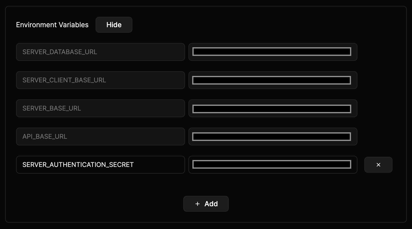 environment variables